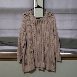 Baby Pink Lane Bryant Crochet Sweater